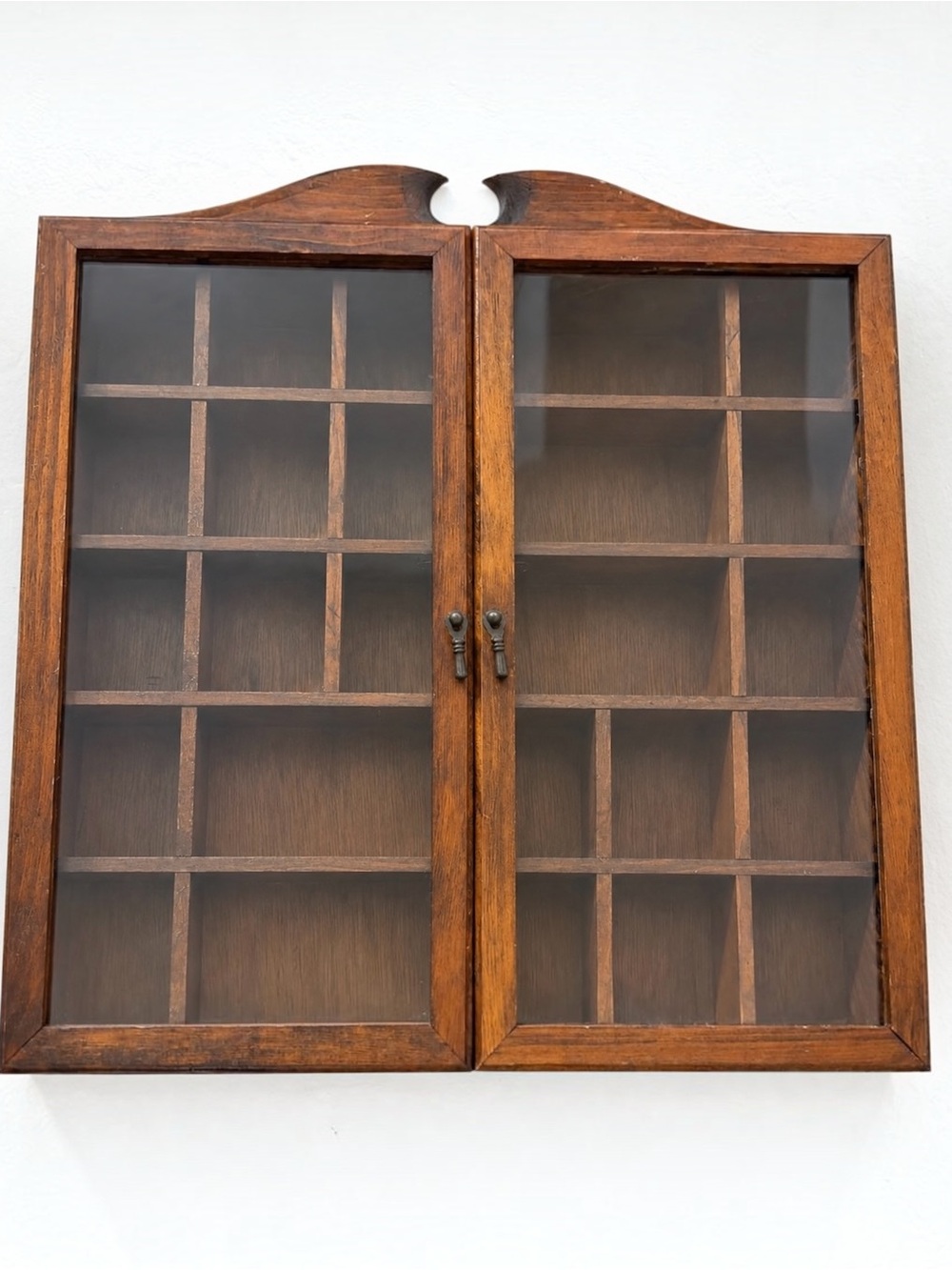 Vintage Wooden Curio Display Cabinet